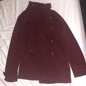 Burgundy coat